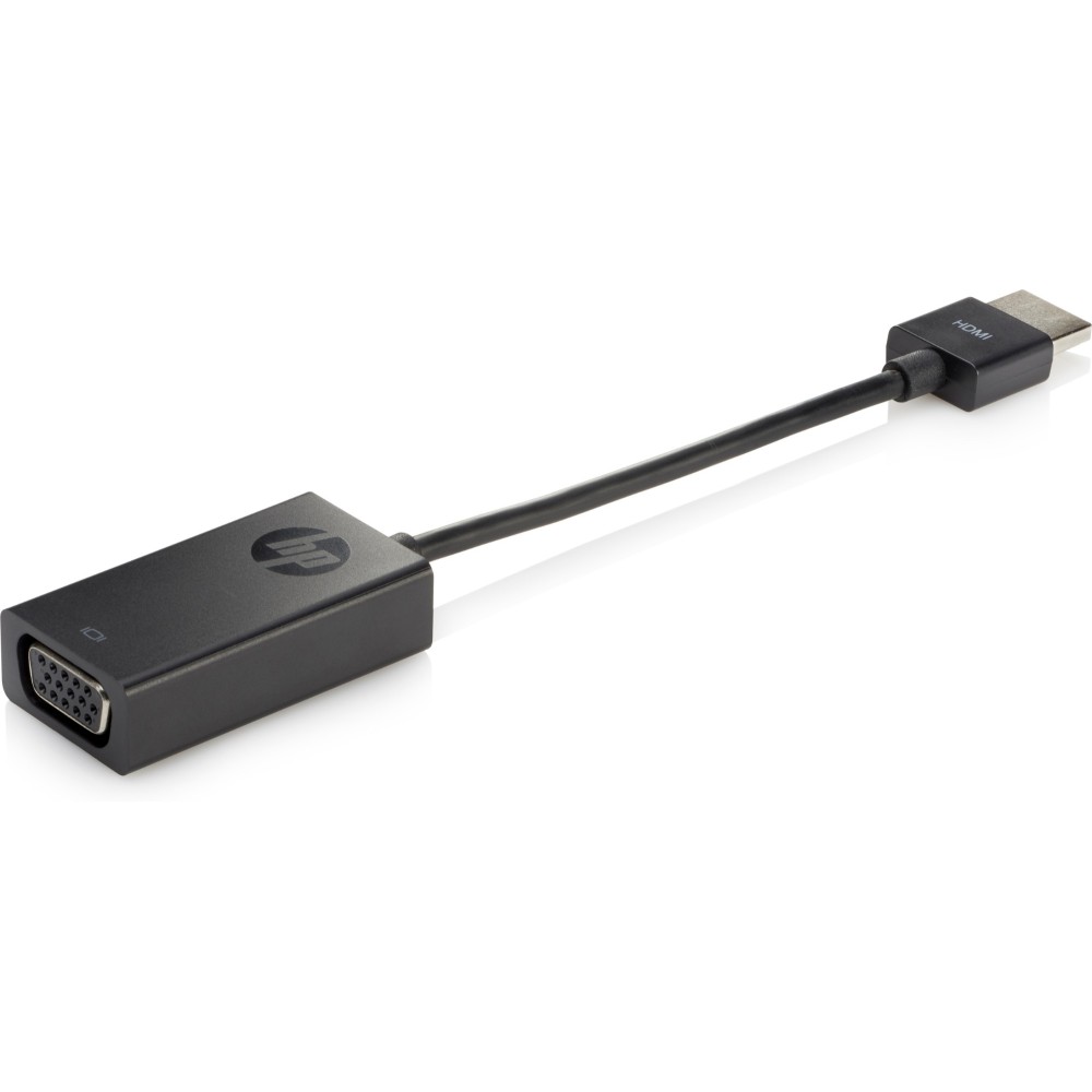 HP HDMI to VGA Adapter 0.045 m Black HDMI Male to VGA Female Connector for Notebooks HP HDMI to VGA Adapter 0.045 m Black HDMI Male to VGA Female Connector for Notebooks