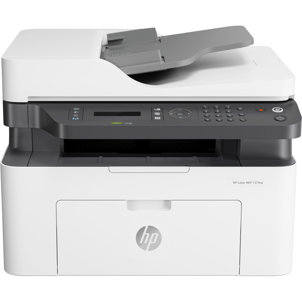 HP Laser MFP 137fnw Mono All-In-One Printer Print Scan Copy Fax Wi-Fi Ethernet HP Laser MFP 137fnw Mono All-In-One Printer Print Scan Copy Fax Wi-Fi Ethernet