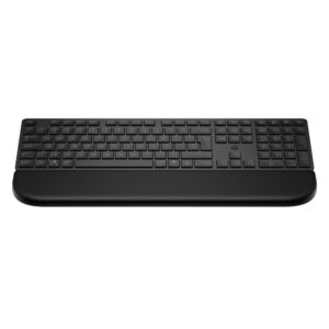 HP Multi-Device Dual-Mode Keyboard 585K Full-size Wired Wireless Silent Keys Programmable Black with Palm Rest