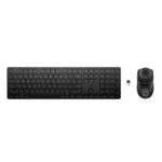 HP Multi-Device Dual-Mode Mouse and Keyboard Combo 495C Wireless 2.4GHz Bluetooth Full-size Silent Keys Black