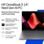 HP OmniBook 5 14 Laptop AMD Ryzen AI 5 16GB 512GB SSD 14" 2K Windows 11 Home Silver Copilot+ PC