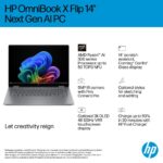 HP OmniBook X Flip 14 AMD Ryzen AI 7 350 16GB 1TB SSD 14" 3K OLED 120Hz Windows 11 Silver