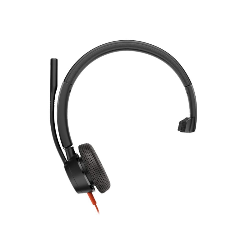 HP Poly Blackwire 3315 Monaural Headset Wired USB-C 3.5mm Boom Mic Noise Canceling Black