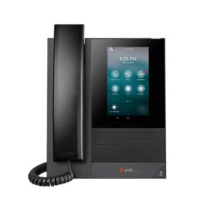 HP Poly CCX 400 Business IP Phone with 5" Touchscreen, 24 Lines, PoE, Gigabit Ethernet, Android 12, Black