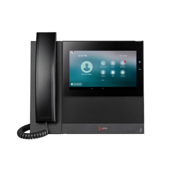 HP Poly CCX 600 Business Media Phone 5" Touchscreen Wi-Fi Bluetooth Gigabit Ethernet PoE Black