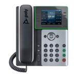 HP Poly Edge E320 IP Phone 3.5" IPS Display Wired Handset 8 Lines PoE Bluetooth 5.0 Black