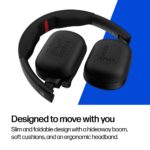 HP Poly Focus 625 Wireless Bluetooth Headset with Active Noise Cancelling and Charging Stand Black