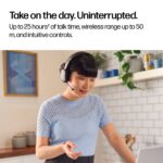 HP Poly Focus 625 Wireless Bluetooth Headset with Active Noise Cancelling and Charging Stand Black