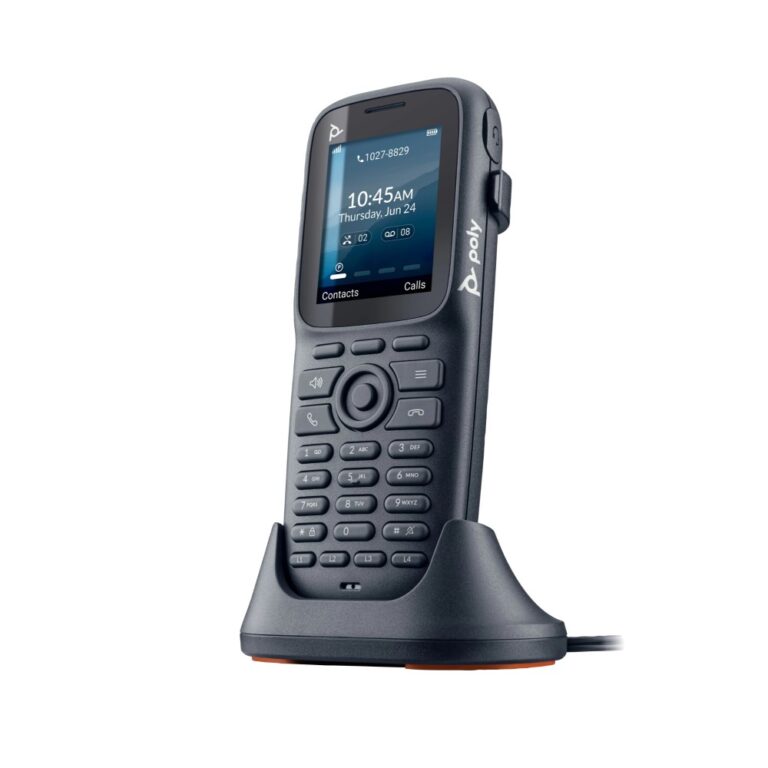 HP Poly Rove 20 DECT Phone Kit with Base Station Black 50m Indoor Range 2" Display Speakerphone