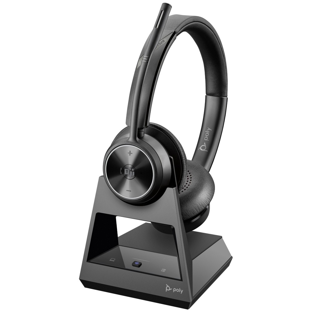 HP Poly Savi 7320 Headset DECT Wireless Stereo Noise Canceling Black HP Poly Savi 7320 Headset DECT Wireless Stereo Noise Canceling Black
