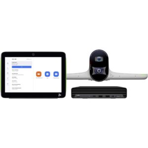 HP Poly Studio E70 Large Room Bundle for Zoom Rooms Conferencing System 4K Ultra HD Camera 20 MP 140 Degree FOV 10 Person
