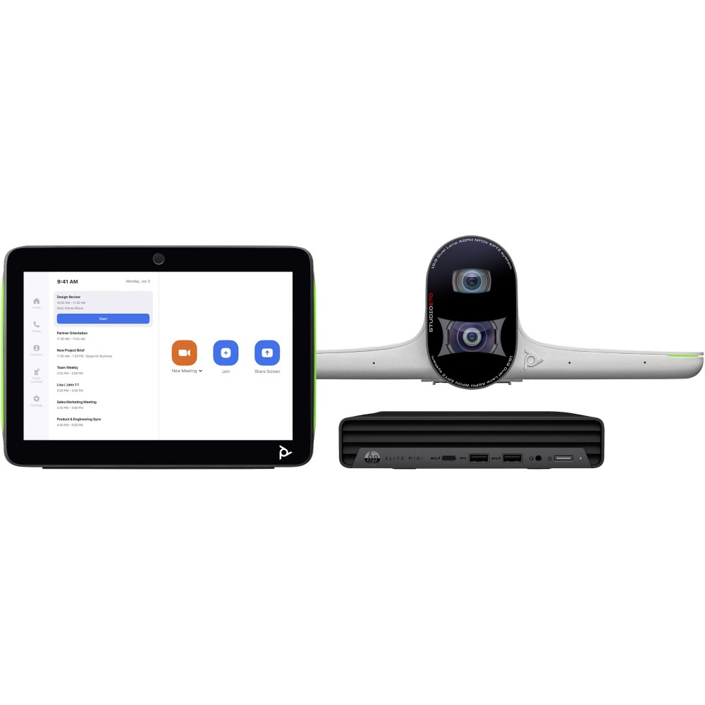 HP Poly Studio E70 Large Room Bundle for Zoom Rooms Conferencing System 4K Ultra HD Camera 20 MP 140 Degree FOV 10 Person HP Poly Studio E70 Large Room Bundle for Zoom Rooms Conferencing System 4K Ultra HD Camera 20 MP 140 Degree FOV 10 Person