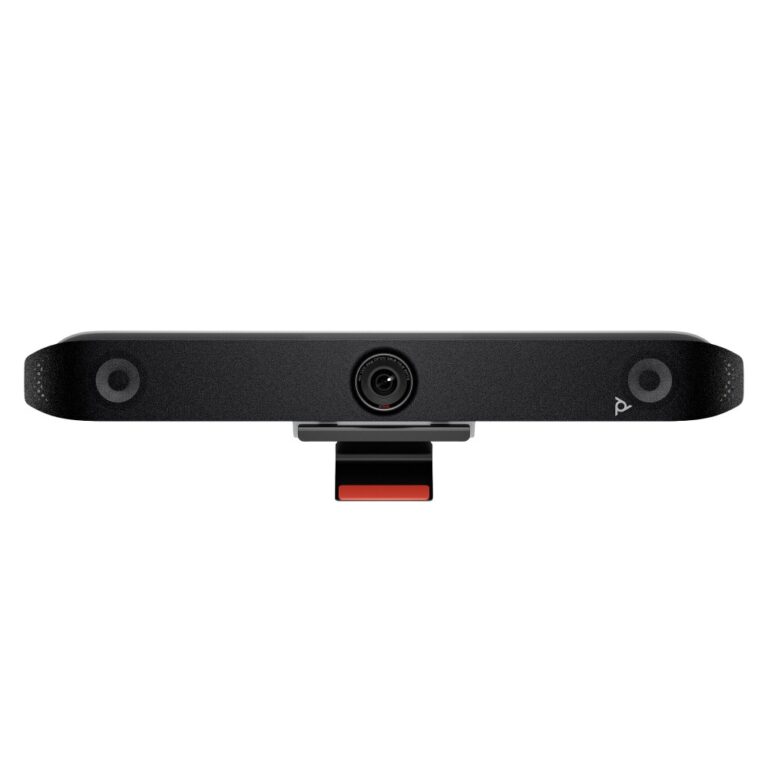 HP Poly Studio X52 All-In-One Video Bar 4K Ultra HD 20MP Camera Bluetooth 5.0 Wi-Fi Android Wall Mountable Black