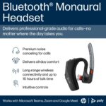 HP Poly Voyager Legend 30 Wireless Bluetooth In-Ear Headset with Built-in Microphone Black
