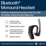 HP Poly Voyager Legend 30 Wireless Bluetooth In-Ear Headset with Built-in Microphone Black