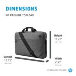 HP Prelude Topload Laptop Bag for 15.6" Laptops Gray Water Resistant