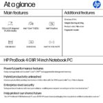 HP ProBook 4 G1iR Laptop 14" WUXGA Intel Core 5 120U 8GB DDR5 5600MHz 256GB SSD Windows 11 Pro Silver