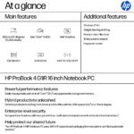 HP ProBook 4 G1iR Laptop 16" WUXGA Intel Core 5 120U 8GB DDR5 256GB SSD Windows 11 Pro Silver