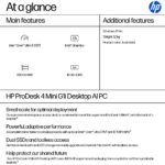 HP ProDesk 4 Mini G1i Mini PC Intel Core Ultra 5 235T 16GB DDR5 256GB SSD Windows 11 Pro Black