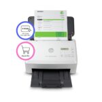 HP Scanjet Enterprise Flow 5000 s5 Sheet-fed Scanner 600 x 600 DPI 7500 Pages Daily Duty Cycle 80 Sheet Automatic Document Feeder White