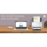 HP Scanjet Enterprise Flow 5000 s5 Sheet-fed Scanner 600 x 600 DPI 7500 Pages Daily Duty Cycle 80 Sheet Automatic Document Feeder White
