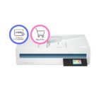 HP ScanJet Enterprise Flow N6600 fnw1 Flatbed Scanner Wi-Fi Ethernet 1200 DPI 50 ppm 8000 Daily Duty Cycle White