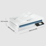 HP ScanJet Enterprise Flow N6600 fnw1 Flatbed Scanner Wi-Fi Ethernet 1200 DPI 50 ppm 8000 Daily Duty Cycle White