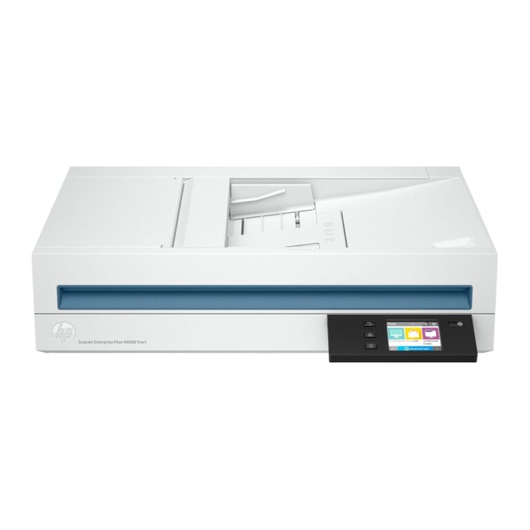HP ScanJet Enterprise Flow N6600 fnw1 Flatbed Scanner Wi-Fi Ethernet 1200 DPI 50 ppm 8000 Daily Duty Cycle White