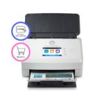 HP Scanjet Enterprise Flow N7000 Scanner 75 ppm 150 ipm 600x600 DPI 7500 Duty Cycle 80 Sheet ADF Wi-Fi Ethernet USB