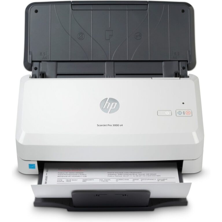 HP Scanjet Pro 3000 s4 Sheet-fed Scanner 600x600 DPI 40 ppm 50 Sheet ADF Duplex Color USB 3.2 A4