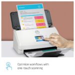 HP ScanJet Pro N4000 snw1 Sheet-fed Scanner Colour Duplex 50-Sheet ADF Wi-Fi Ethernet USB 40 ppm 4000 Page Duty Cycle Black