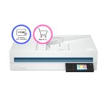 HP ScanJet Pro N4600 fnw1 Flatbed Scanner ADF 1200 DPI Wi-Fi Ethernet USB 40 ppm 80 ipm 100 Sheets White