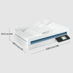 HP ScanJet Pro N4600 fnw1 Flatbed Scanner ADF 1200 DPI Wi-Fi Ethernet USB 40 ppm 80 ipm 100 Sheets White