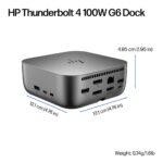 HP Thunderbolt 4 100W G6 Dock USB-C HDMI 2.1 Ethernet 5K Display Grey