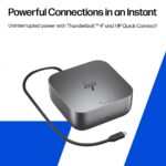 HP Thunderbolt 4 Ultra G6 Dock 180W Power Delivery HDMI 2.1 DisplayPort 1.4 Ethernet Grey