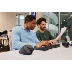 HP Tilt Ergonomic Mouse 725M Wireless Bluetooth 6000 DPI Rechargeable Vertical Scroll Black Right Hand