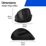 HP Tilt Ergonomic Mouse 725M Wireless Bluetooth 6000 DPI Rechargeable Vertical Scroll Black Right Hand