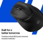 HP Tilt Ergonomic Mouse 725M Wireless Bluetooth 6000 DPI Rechargeable Vertical Scroll Black Right Hand