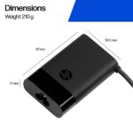 HP USB-C 65W Laptop Charger Black AC Adapter with 0.18m Cable