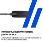 HP USB-C 65W Laptop Charger Black AC Adapter with 0.18m Cable