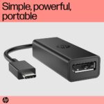 HP USB-C to DisplayPort Adapter G2 8K DisplayPort 1.4 Black