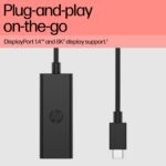 HP USB-C to DisplayPort Adapter G2 8K DisplayPort 1.4 Black