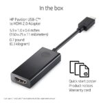 HP USB-C to HDMI 2.0 Adapter Black Compatible with Windows 10 11 and ChromeOS