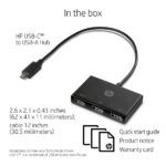 HP USB-C to USB-A Hub 3 Ports USB 3.2 Gen 1 Black Adapter