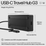 HP USB-C Travel Hub G3 with 2 USB-A 3.2 Gen 2 Ports 1 HDMI 2.0 and USB-C Power Delivery 0.3m