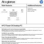 HP Z1 Tower G1i Workstation Intel Core Ultra 9 285 24 Cores 5.6 GHz 32 GB DDR5 1 TB SSD Windows 11 Pro Black