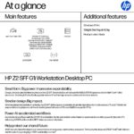 HP Z2 G1i AI Workstation Intel Core Ultra 7 265 20-Core 5.3GHz 32GB DDR5 1TB NVMe SSD SFF Windows 11 Pro Black