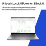 HP ZBook 8 G2i Mobile Workstation 14" WUXGA Intel Core Ultra 7 48GB DDR5 1TB SSD NVIDIA RTX PRO 500 Blackwell Windows 11 Pro Silver