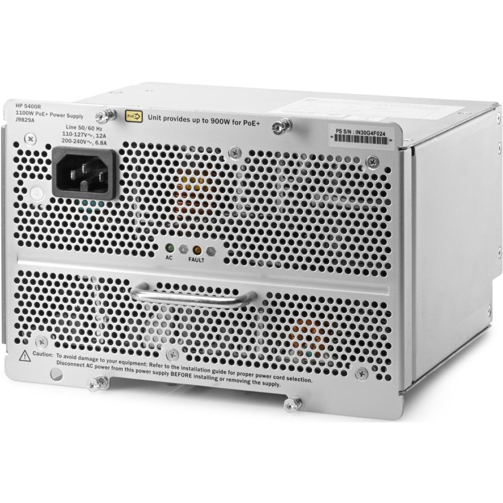 HPE Aruba Networking 5400R zl2 Power Supply 1100 W PoE+ HPE Aruba Networking 5400R zl2 Power Supply 1100 W PoE+