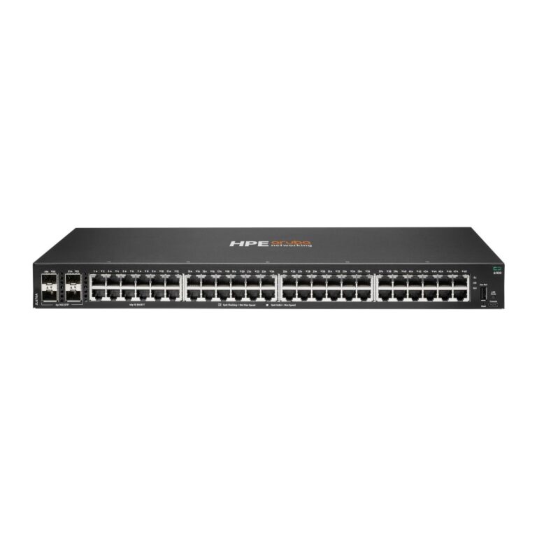 HPE Aruba Networking CX 6100 Managed Layer 3 Switch 48 Gigabit Ports 4 SFP+ Uplinks 1U Rack